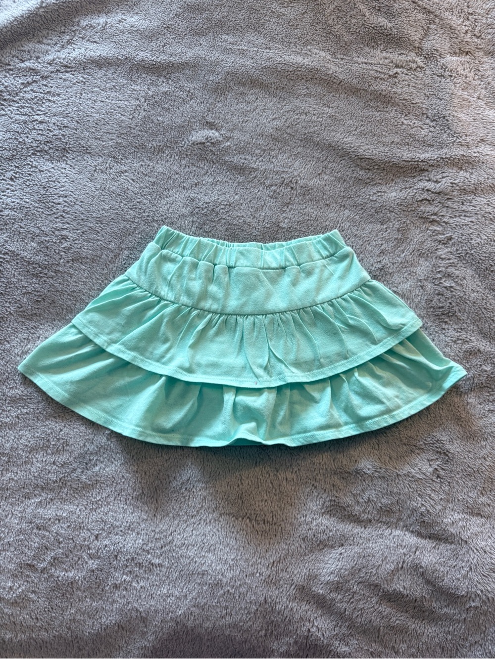 Okie Dokie Toddler Girls Size 2T Mint Green Tiered Ruffle Skort Built-In Shorts